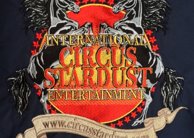 Northshore Embroidery Sample  - International Circus Stardust Entertainment